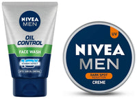 Nivea Men Creme, Dark Spot Reduction Cream, 75ml & Men Face Wash, Oil Control, 10x Vitamin C, 100g