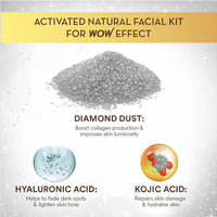 WOW Skin Science Diamond Facial Kit For Polished Skin | Made With Activated Naturals | Salon Like Facial At Home | For Radiant Skin | 85ml