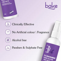 BAKE 5% Niacinamide & Rice Water Toner | Fermented Rice Water Extract | For Dry & Acne Prone Skin | Alcohol Free Toner with Hyaluronic Acid | Smoothens Uneven Skin | Fades Acne Marks | 100ml