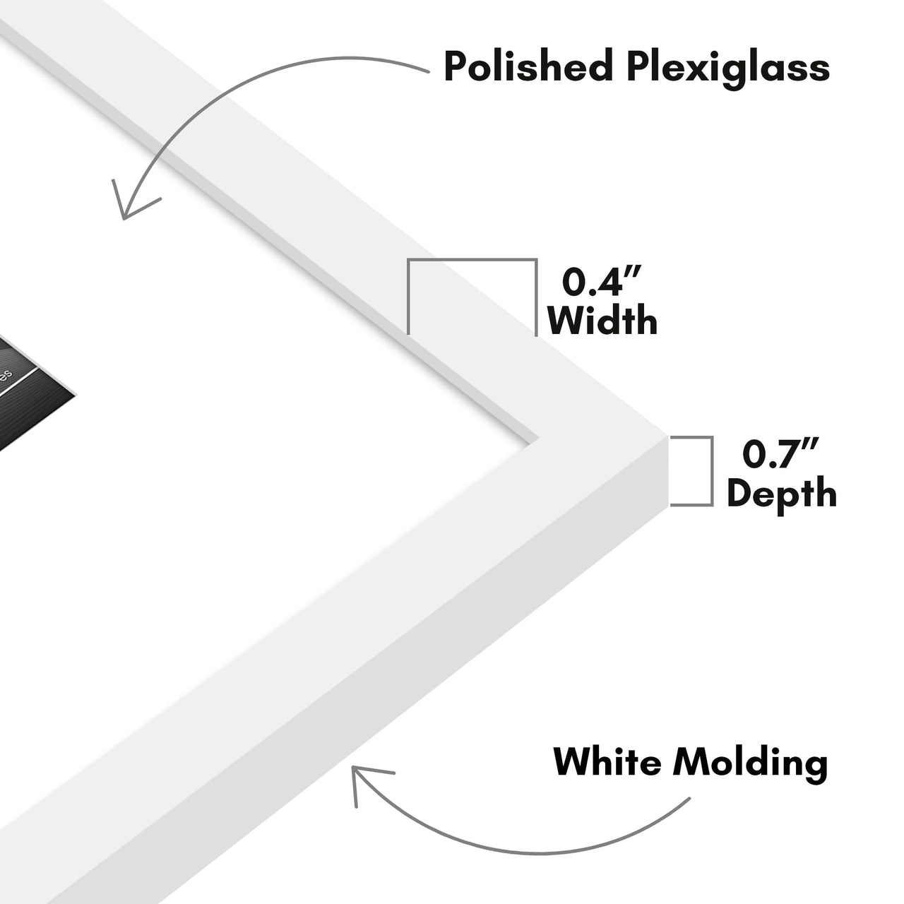 Americanflat 12x16 Picture Frame in White - Use as 4x6 Picture Frame with Mat or 12x16 Frame Without Mat - Thin Border Photo Frame with Plexiglass Cover - Vertical or Horizontal Wall Display