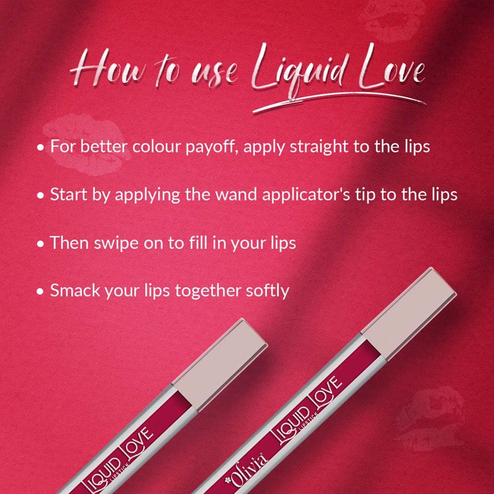 Oliva Liquid Lipstick, 12HR Long-lasting Matte Lipstick, Non Transfer, High Coverage, Water & Smudge Proof, Light Weight & Cruelty-Free - 2ml (Shock me Pink 7)