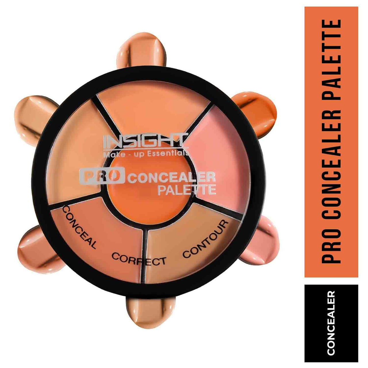 Insight Cosmetics Pro Concealer Palette-ConcealerConceal Correct Contour WaterProof Crease Resistance Long Lasting Oil Control (CR105-Concealer) Crème Blusher, Face Makeup, Dusty Rose, 3.5 gm(B-02=03)