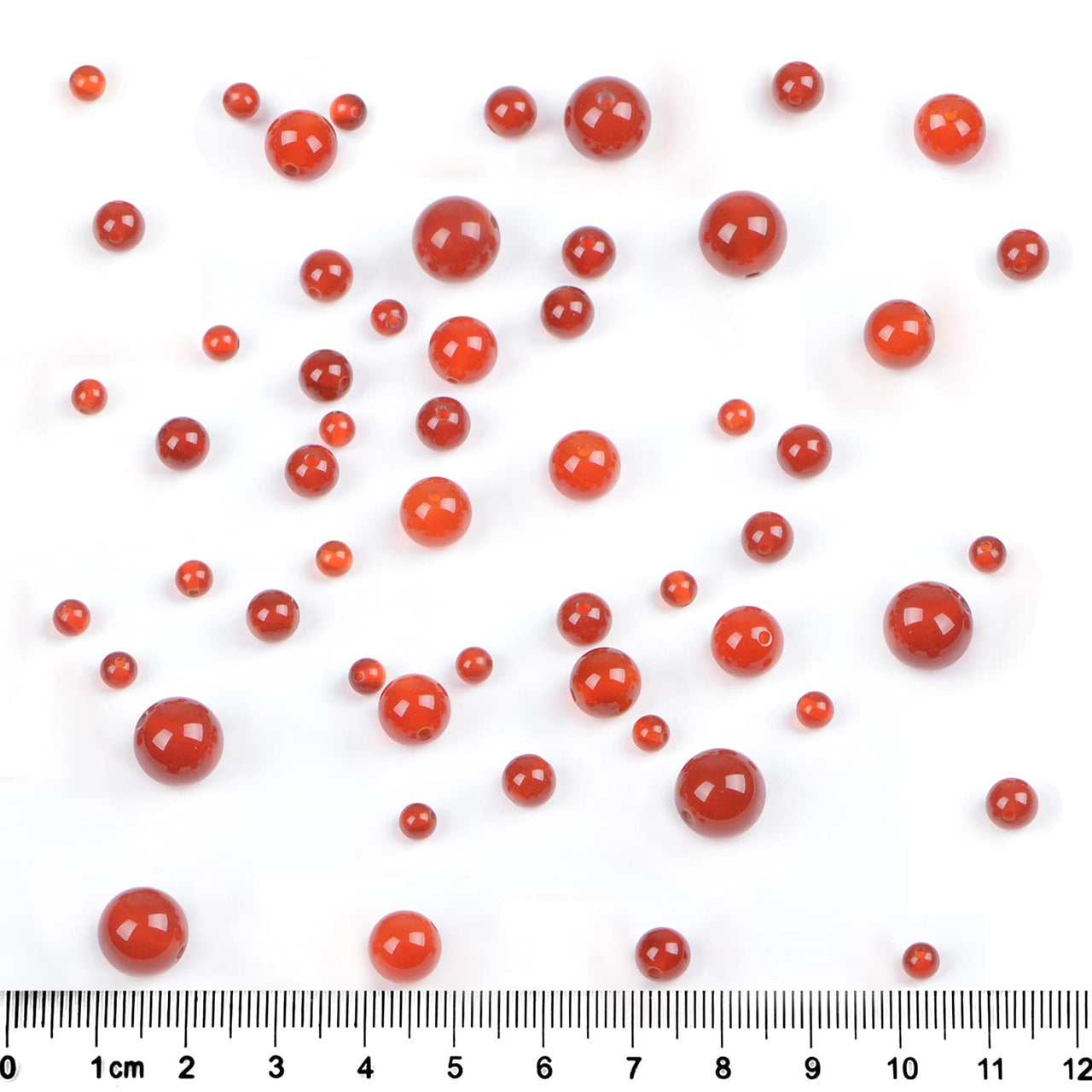 Bymitel 210pcs Natural Crystal Beads Stone Gemstone Round Energy Healing Loose Beads with Stretch Cord for Jewelry Making Bracelets Anklets (Carnelian, 4mm 210pcs)… Carnelian