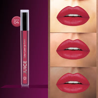Juice matte Luxe lipstick & lip Gloss - Vitamin E Enriched, Smudge-Free with Bio Retinol, Moisturizing Lock Technology, SPF 15 Pack of 2 (PINK PLUM - M08 & PINKISH BERRY - G04)