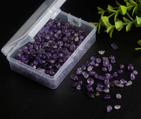 Natural Chip Stone Beads Amethyst 5-8mm About 400 Pieces Irregular Gemstones Healing Crystal Loose Rocks Bead Hole Drilled DIY for Bracelet Jewelry Making Crafting (5-8mm, Amethyst)