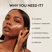 KIRO Oh My Glow! Illuminating Moisturiser with SPF 50 PA+++,30ml|3-in-1 Moisturizer,Sunscreen&Primer|Infused with Niacinamide,Hyaluronic Acid&Vitamin B5|Hydrating,Lightweight&Dewy Finish,All