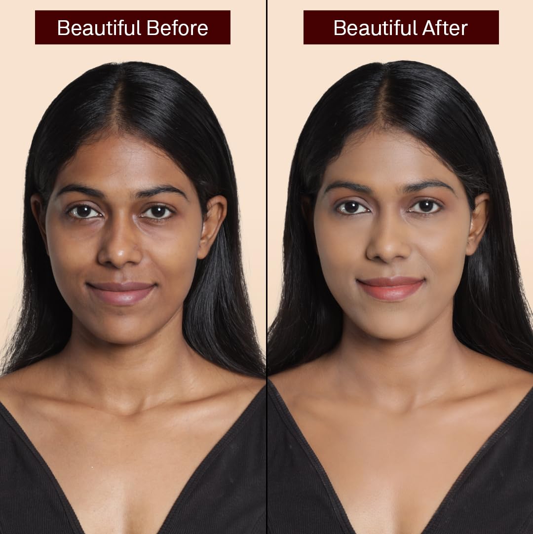 FLiCKA Tomato Liquid Foundation for Face Makeup 30ml | Light to Medium to Buildable Coverage | Moisturizing, Lightweight & Long Lasting | All Skin Types | 03 Caramel