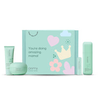 Orimii You’re Doing Amazing’ Pregnancy Self-Care Gift Box | Leg & Foot Relief Gel, Barrier Repair Lotion, Fragrance-Free Lip Balm & Overnight Face Mask | Thoughtful Baby Shower Gift for Moms-to-Be