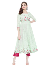 Poshak Hub Women's  Cotton Anarkali Kurta