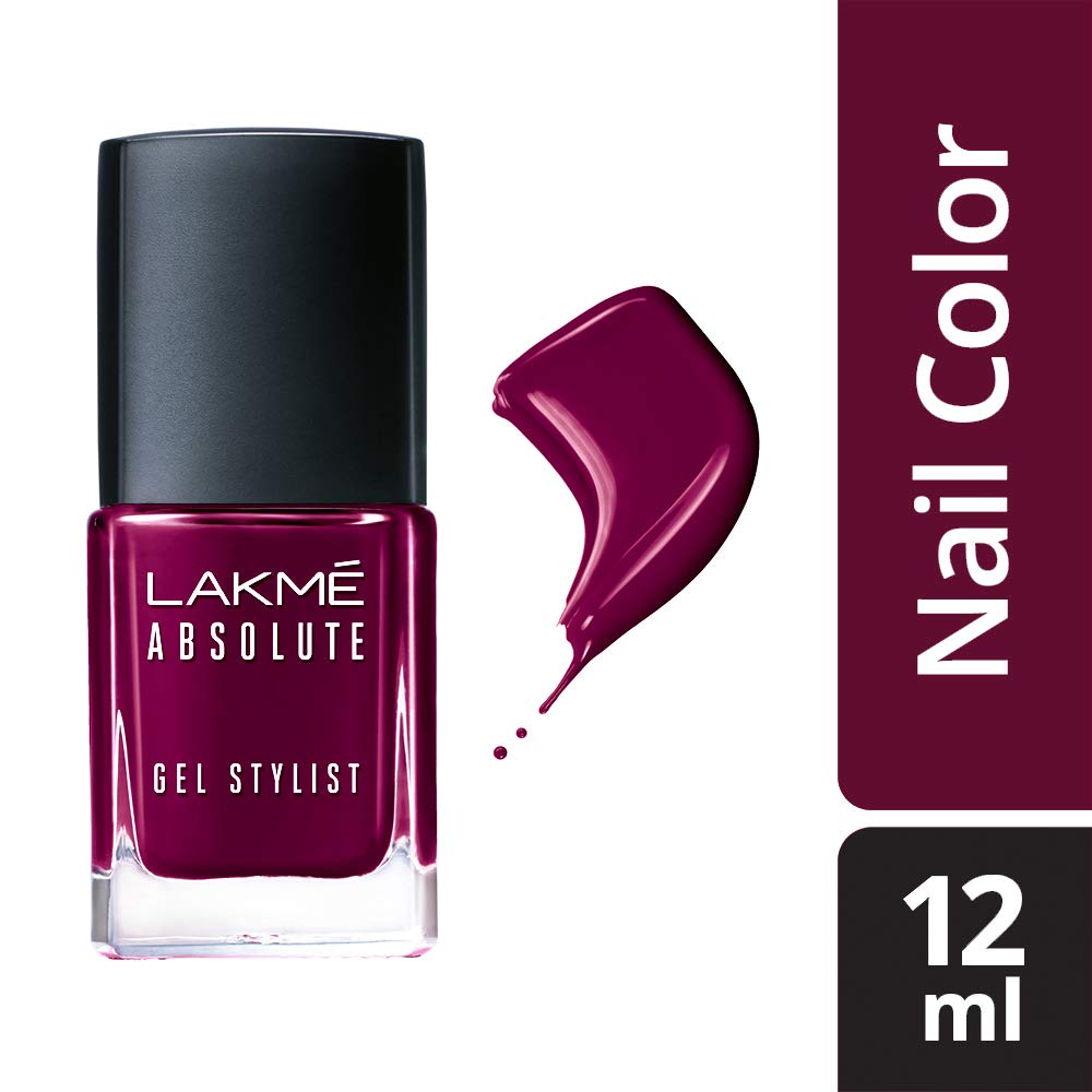 Lakmé Absolute Matte Finish Gel Stylist Nail Color 12 Ml & Eyeconic Insta Cool Kajal Combo, Black
