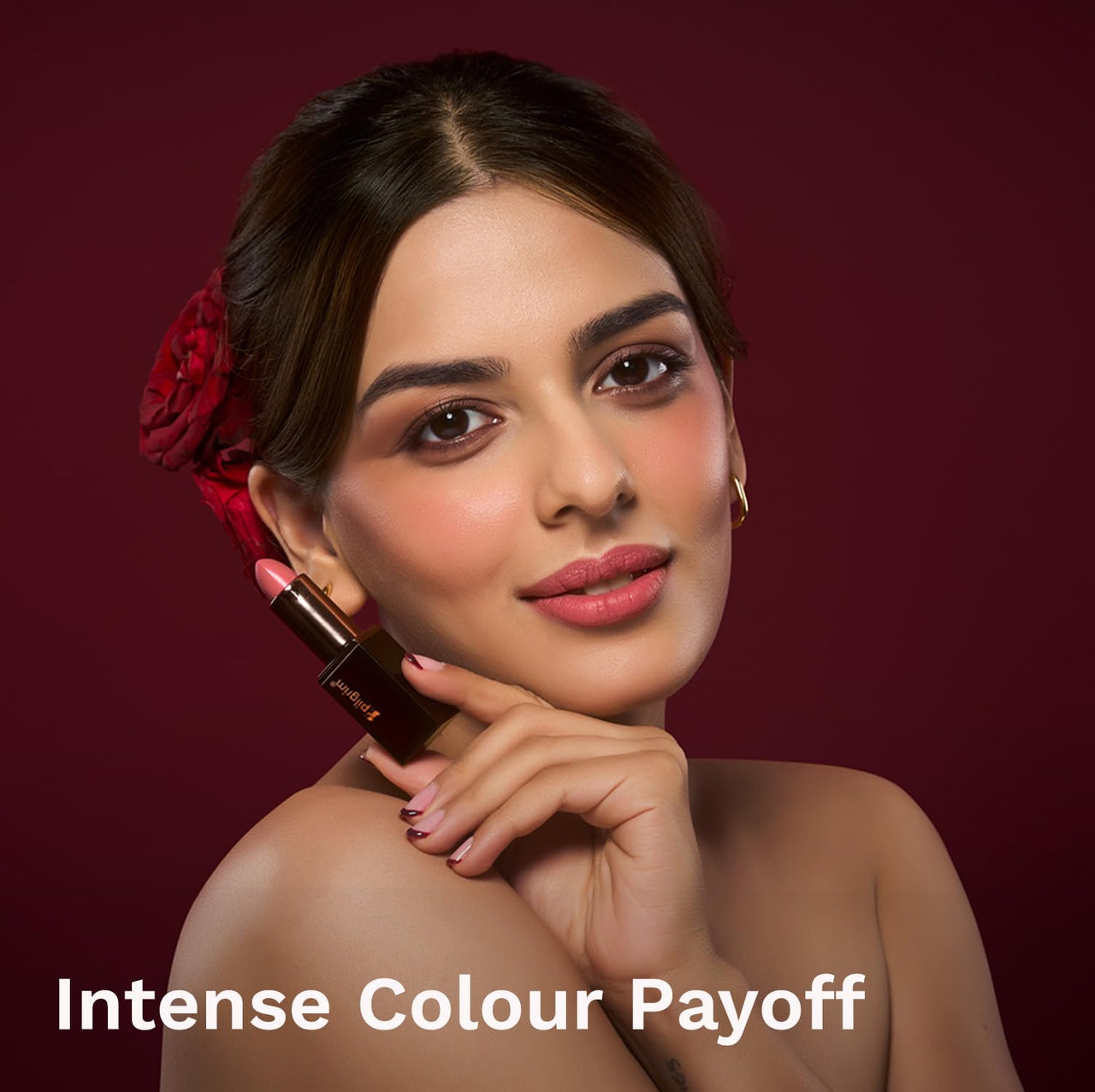 Pilgrim Matte Bullet Lipstick Intense Colour Transferproof & Smudgeproof Pink Passion -11