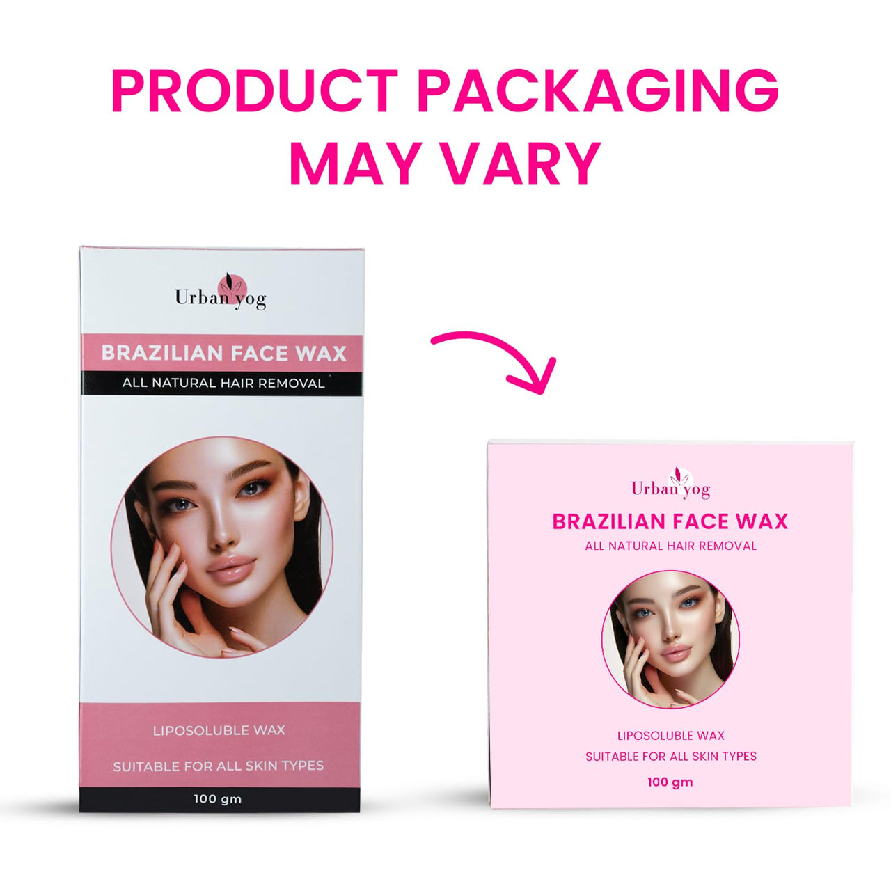 Urban Yog Brazilian Beans Wax, Katori Face Wax 200g, (100g x 2 Pack) | India's 1st Liposoluble Wax | Natural Ingredients | Gentle on All Skin Types | Precision Facial Hair Removal