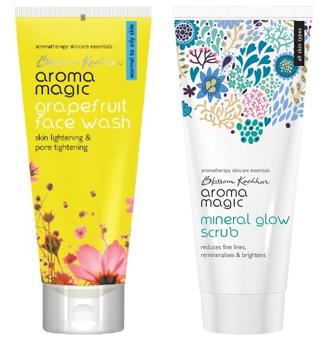 Aroma Magic Face Wash 100 ml (Grapefruit) & Aroma Magic Mineral Glow Scrub, 200ml