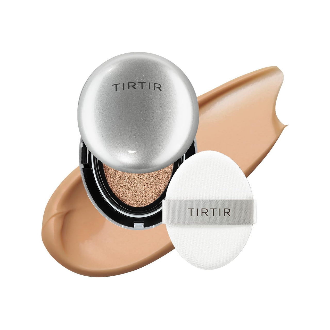 TIRTIR Mask Fit Aura Cushion Foundation, Full coverage, Skin fit, Satin Glow Finish, Korean Cushion Foundation #33C HAZEL, 4.5g