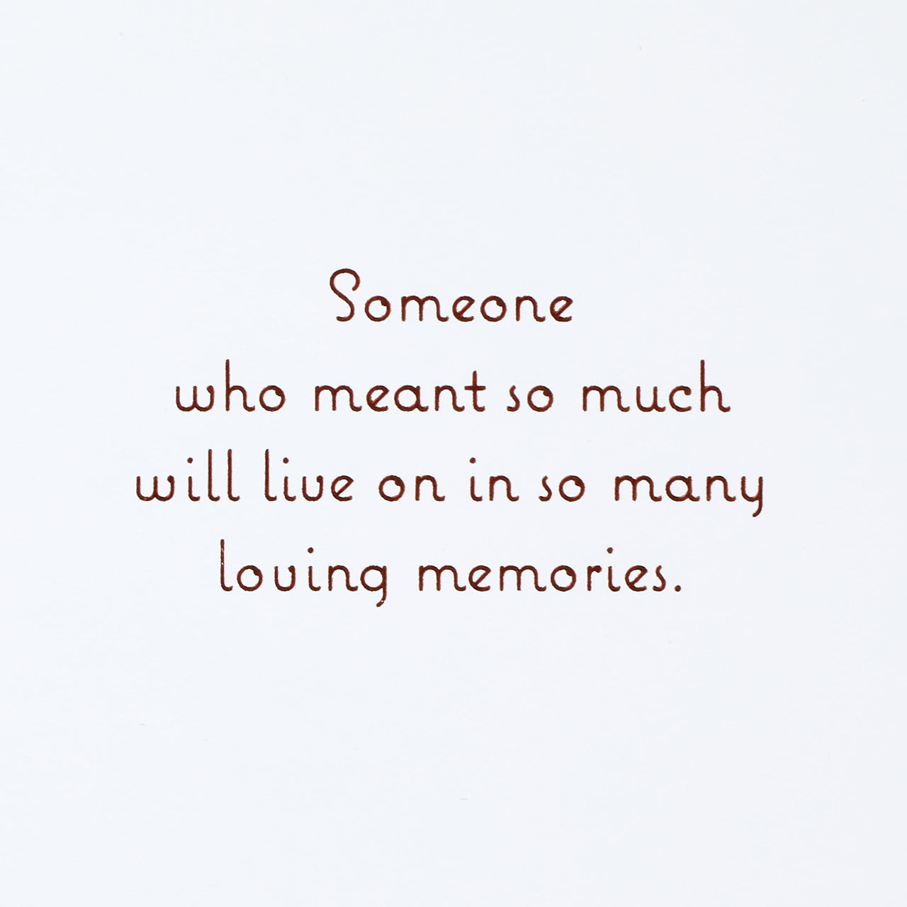 Hallmark Sympathy Card (Remembered with Love)