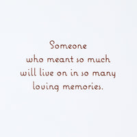 Hallmark Sympathy Card (Remembered with Love)