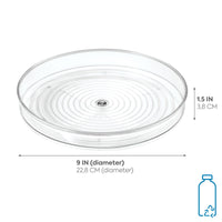 iDesign Recycled Plastic Lazy Susan Turntable Organizer Pantry, Bathroom, General Storage and More, The Linus Collection, 9