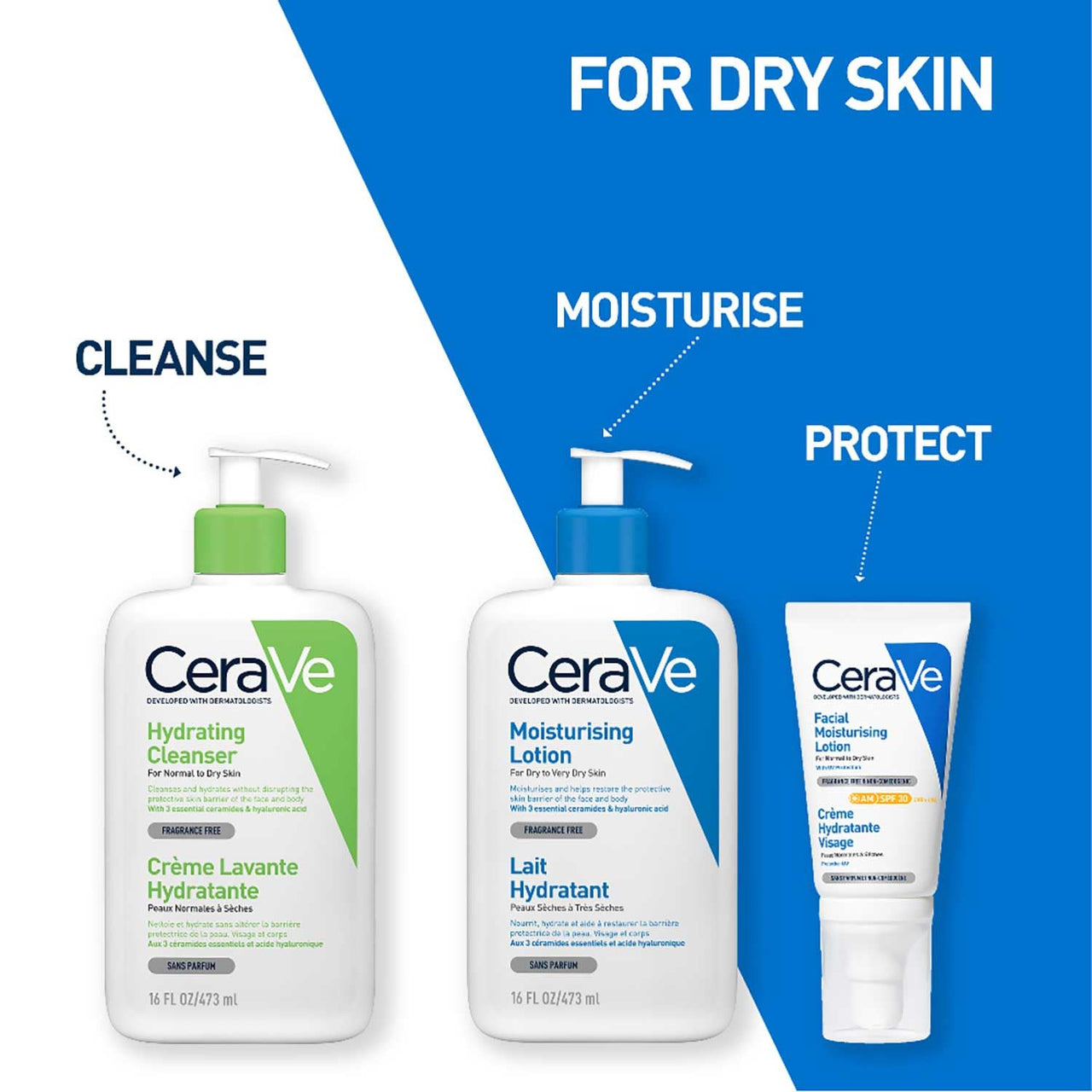 CeraVe Moisturizing Lotion For Dry Skin (473ml) - Formulated With 3 Essential Ceramides And Hyaluronic Acid | Non-Comedogenic, Oil Free And Fragrance-Free Body Lotion