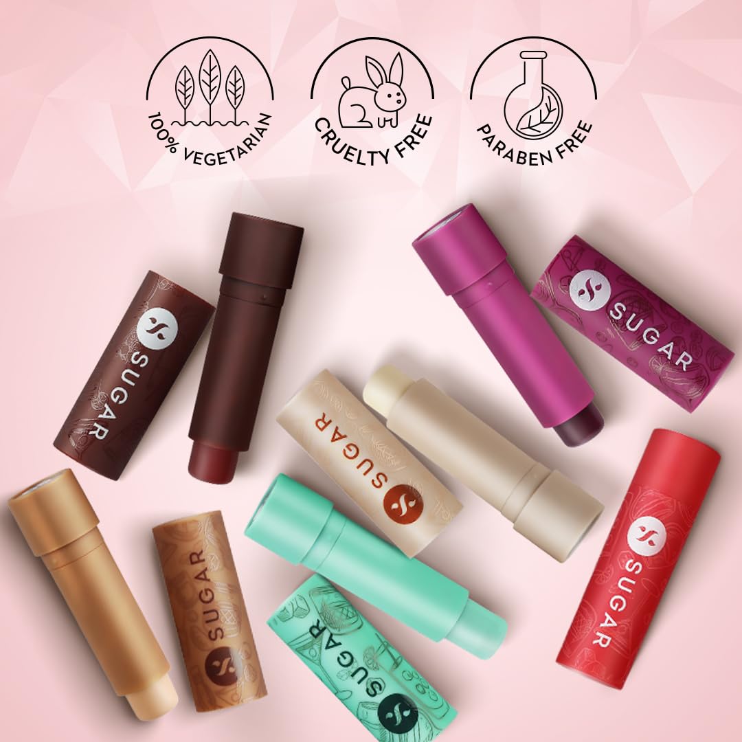 SUGAR Cosmetics Tipsy Lip Balm For Dry & Chapped Lips With Vitamin E, Shea Butter And Jojoba Oil|Lip Protection & Nourishment|Lipbalm With Spf|4.5Gm - 04 L.I.I.T, Multicolor