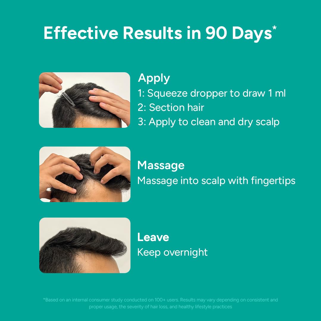 Arata Intensive Hair Growth Serum for Men & Women | 3% Redensyl, 3% Procapil & 5% Kopexil | Onion, Turmeric & Rice Water | Controls Hair Fall, Boosts Hair Growth & Strengthens Hair | Pack of 2 (60ml)