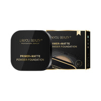 Lakyou Beauty Primer + Matte Compact Powder Foundation 15g, Shade-04(Natural Nude) | All-in-One Primer & Foundation | Lightweight Matte Finish | Long-Lasting | Oil-Control