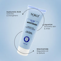 SOKU Daily Hydration & Sun Protection Combo | SPF 50 Sunscreen & Oil-Free Moisturizer | UVA/UVB & Blue Light Protection | With Hyaluronic Acid, Niacinamide & Guava Extract | For All Skin Types