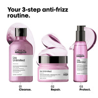 L'Oréal Professionnel Liss Unlimited Leave-In Hair Serum for Frizzy & Unruly Hair - 125ml | Intensive Smoothing Serum for Frizz-Control | Enriched with Primrose Oil | Increases Softness & Shine