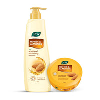 Joy Honey Almond Value Combo With Body Lotion (500ml) & Skin Cold Cream (200ml) For Complete Nourishment | Moisturization for All Skin Types, Gender & Weather - Combo pack of 2, 700ml