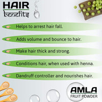 INDUS VALLEY Bio Organic Natural Amla Powder With Herbal Henna Powder Set of 2 For Hair Care - (100g *3=300g)