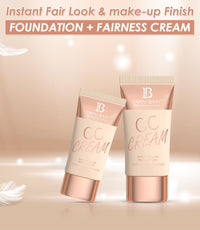 Lakyou Beauty CC Cream | I nstant Fair Look | Makeup Finish | Foundation+Fairness Cream | SPF-15 | Matte Non Oily Feel | Even Skin Tone | Shade-02 (Soft I vory) | 60g