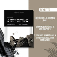 SEA SOUL Detox Peel-Off Mask - 20 g | With Activated Charcoal & Dead Sea Mud | Brightens Skin, Unclogs Pores & Enhances Radiance | Deep Cleansing Face Mask