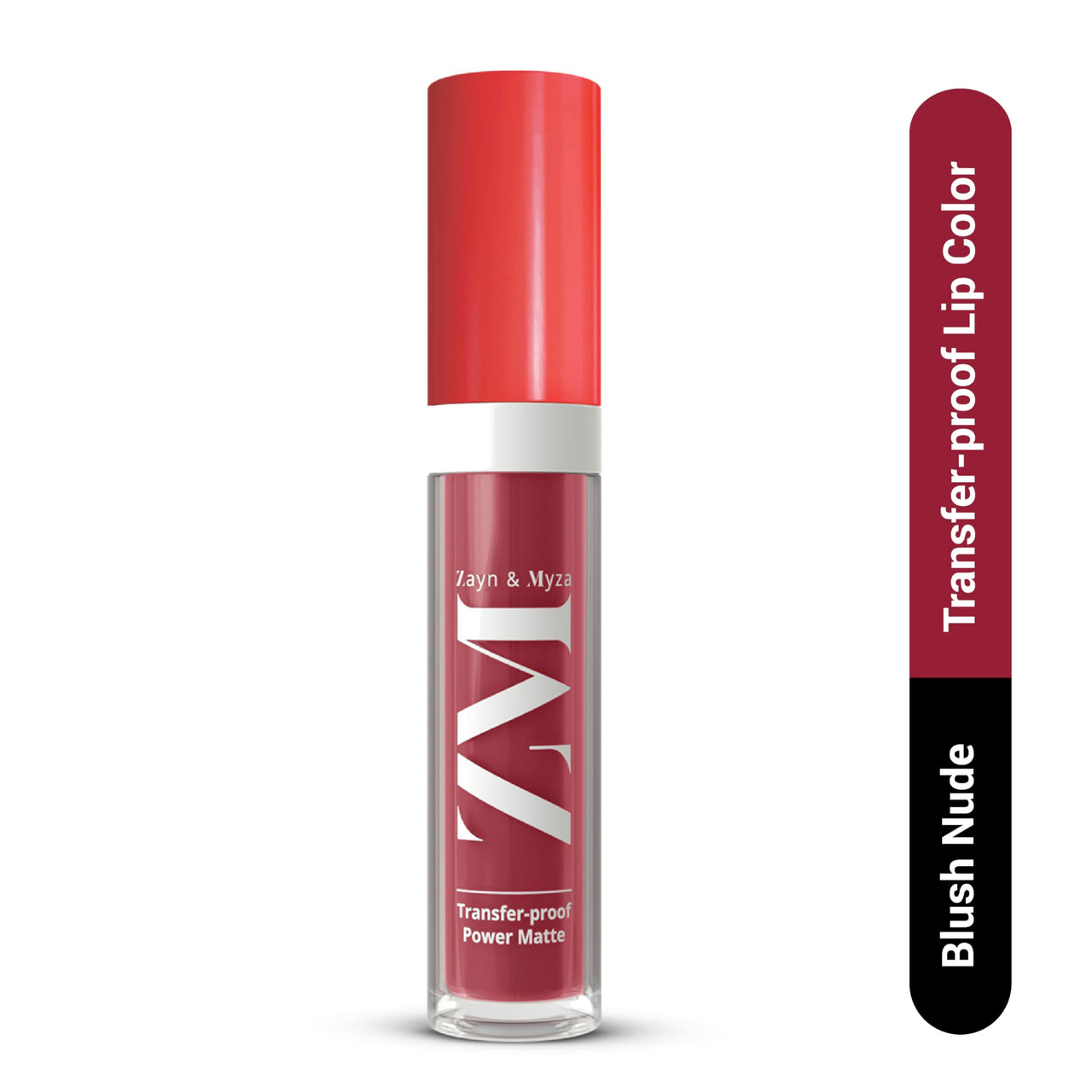 ZM Zayn & Myza Transfer-Proof Power Matte Finish, Liquid Lip Colour, 6 ml (Blush Nude)