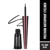 Colorbar Waterproof Opaque Liquid Eyeliner Opaque Finish - Black, 2.5ml |Smudge Proof| Long Lasting| Flexible Applicator.