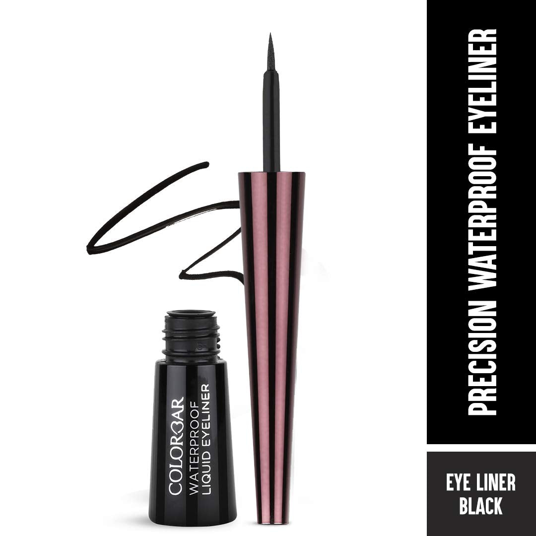 Colorbar Nail Polish Remover, 110ml And Colorbar Waterproof Liquid Eyeliner, Black, 2.5ml