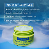 Hyphen Ice Dunk Cooling Face Mask with 31% Skin Cooling Actives | 3% Caffeine for Skin Firming, De-puff & Pore Minimizing | Collagen Boost Cryo theraphy For Glowing Skin- 50gm