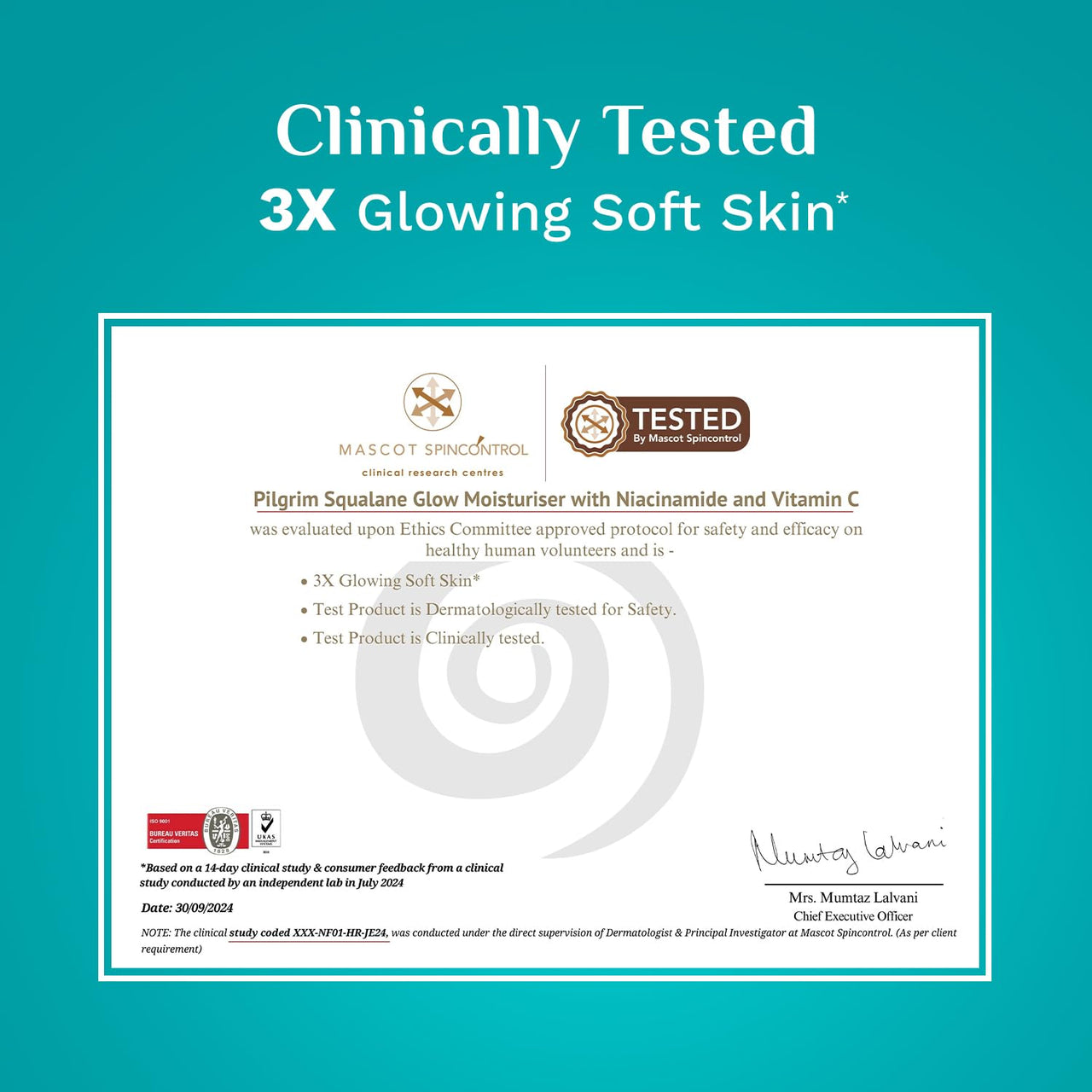 Pilgrim Squalane Niacinamide & Vitamin C Glow Moisturizer for face | Moisturizer for dry skin hydration | Face moisturizer with vitamin c for glowing skin | Non-greasy | For Women and Men I 50 gm