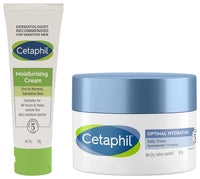Cetaphil Moisturising Cream for Face & Body, Dry to Normal skin, 80 gm Optimal Hydration Daily Cream 50g Lightweight Moisturizer & Fast Absorption Hyaluronic Acid, Blue Daisy Extract, Niacinamide