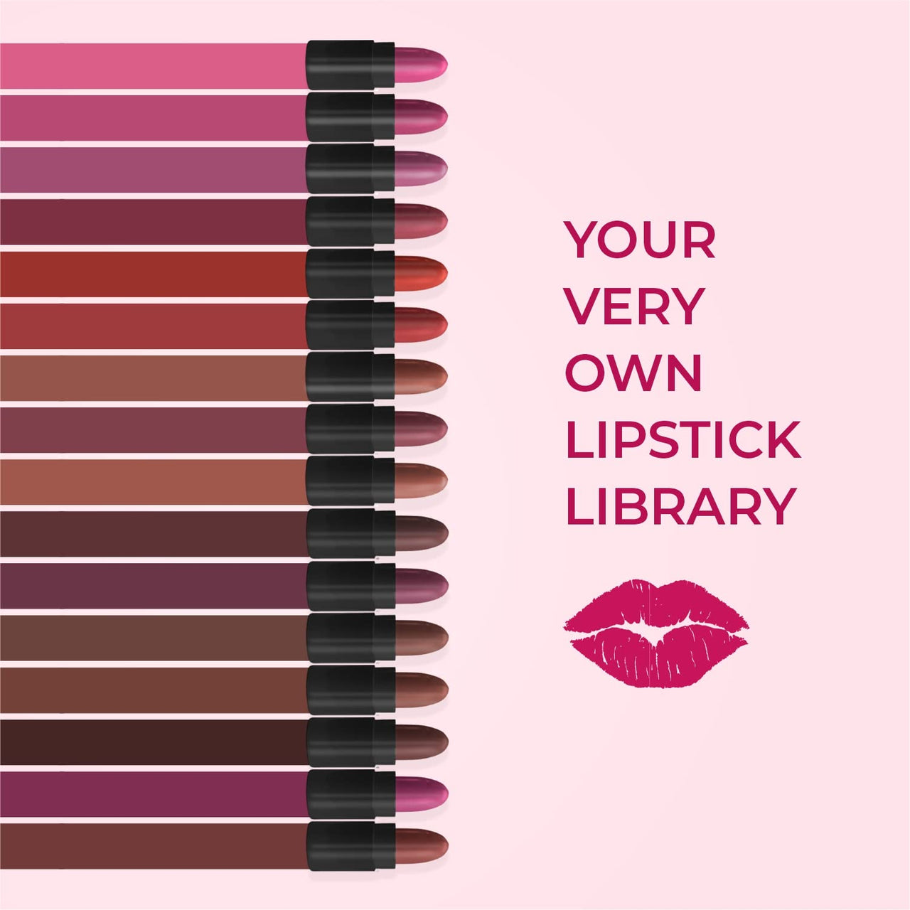 Just Herbs Ayurvedic, Natural Lip & Cheek Tint, Blush For Women- 02 Peachy Coral (Creamy Matte) & Just Herbs Ayurvedic Creamy Matte Lipstick Set38gm (Pack of 16)