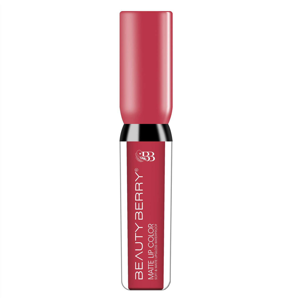 Beauty Berry Soft & Matte Waterproof Lip Color Liquid Lipstick | Rich Pigment, Long Lasting Liquid Lipstick | Non-Transfer Liquid Lipstick for Women Enriched with Vitamin E (08 - Spicy Pink, 4.5 ml)