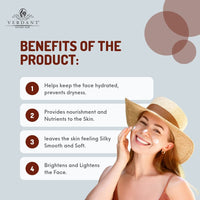 Verdant Natural Care Skin Brightening & Anti-Ageing Red Wine Face Cream with Grapes Extract | Red Vine Cream | Multi-Benefits Face Moisturizer | Anti-Aging Cream | Tanning & Pigmentation Control, Anti-Marks | Spots & Tan Removal Cream - Sulphate & Paraben