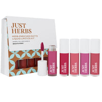 Just Herbs Ayurvedic Liquid Matte Lipstick Kit Set Of 5 With Long Lasting,Hydrating&Lightweight Lip Colours - Paraben&Silicon Free (Brights&Pinks)&Dandruff Control Ayurvedic Soya Protein Shampoo