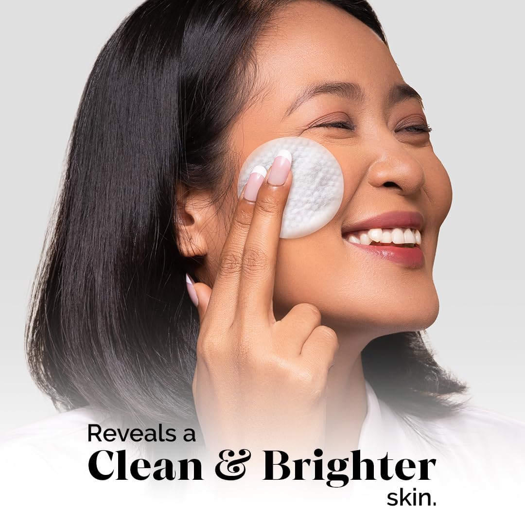 LuxaDerme Korean AM/PM Toner Pads | Remove Impurities & Tighten Pores | Even tone & Hyrdated Skin | Achieve Korean Glass Skin Glow | 91% Natural Ingredients with Niacinamide, Gluathione & Astaxanthin | 60 Pads