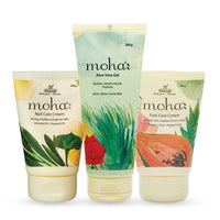 Moha Herbal Aloe Vera gel 200gm, Foot Cream 100gm and Nail Care Cream 100gm | Skincare Products | Combo Pack of 3