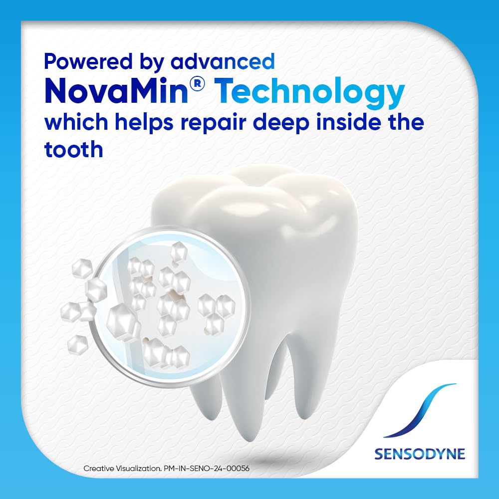 Sensodyne Toothpaste Repair & Protect Combo pack, tooth paste for deep repair of sensitive teeth, 140 gm multi-pack (70 gm x 2)