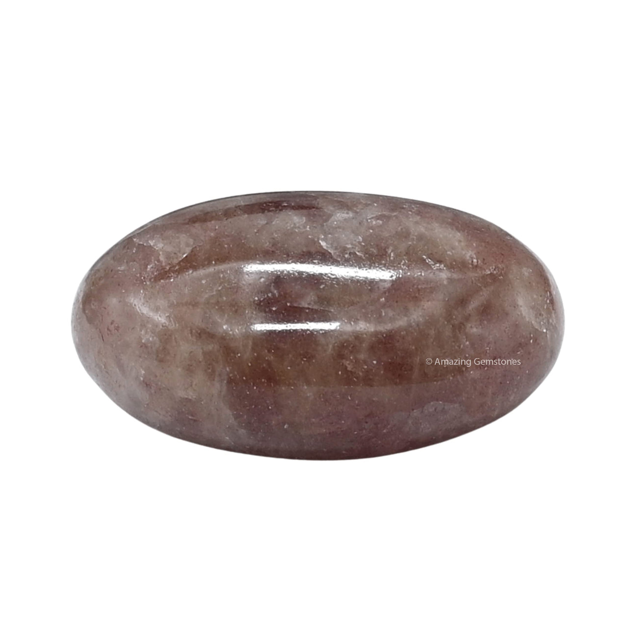 Strawberry Quartz Palm Stone - Hot Massage Worry Stone for Natural Body Chakra Balancing, Reiki Healing and Crystal Grid Strawberry Quartz