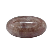 Strawberry Quartz Palm Stone - Hot Massage Worry Stone for Natural Body Chakra Balancing, Reiki Healing and Crystal Grid Strawberry Quartz