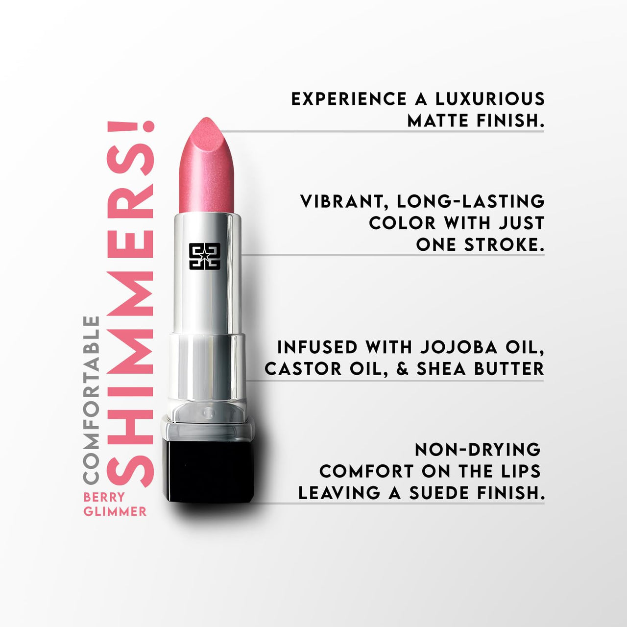 STARSTRUCK BY SUNNY LEONE Matte Lipstick- Pink Lipstick- Berry Glimmer 4.2 gm| Lipsticks for Women | Long Lasting Lipstick for Women | Makeup Lipsticks | Waterproof Lipstick | Smudge Proof Lipstick