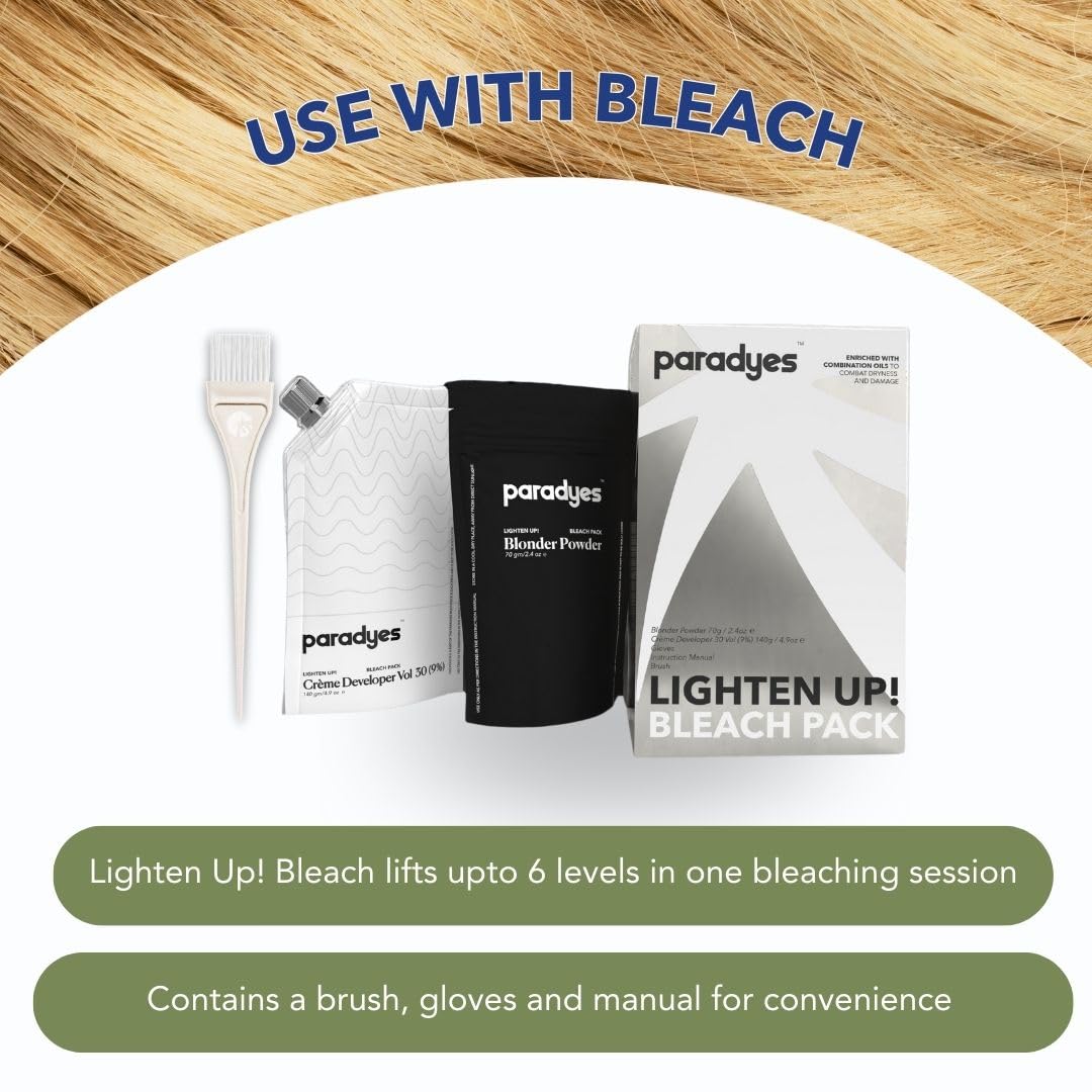 Paradyes Semi-permanent Rose Gold DIY Conditioner Based Hair Colour infused with Aloe-vera, Bhringaraj, Brahmi, Almonds & Amla 120 gm