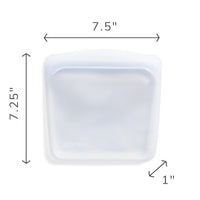 Stasher Reusable Silicone Storage Bag, Food Storage Container, Microwave and Dishwasher Safe, Leak-free, Sandwich, Blue Current