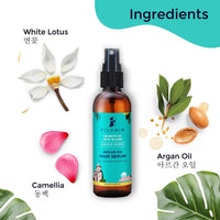 Pilgrim Face Toner & Hair Styling Serum Combo | Hydrates & Nourishes | Fight Frizz & Dryness | White Lotus Natural Face Mist & Toner 100ml | Argan Oil Hair Serum 100ml | Men & Women